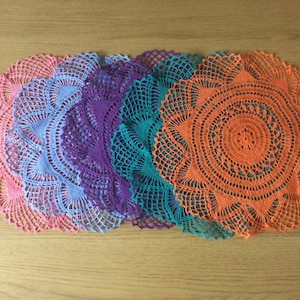 Hand crochet doily, napkin, lace decor, center piece,Christmas gift