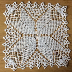 Hand crochet white doily, napkin, lace decor,center piece,Christmas gift
