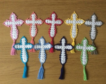 Lovely crochet cross,Crochet cross bookmark,Baptism,Christening,Confirmation,Crochet bookmark, Prayer cross