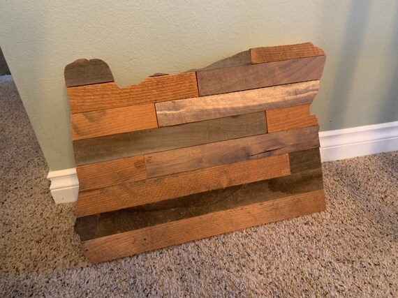 Reclaimed Wood Oregon Sign Etsy