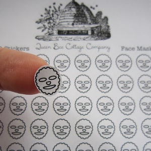 Small Facial Stickers - Spa Stickers - Beauty Stickers - Hygiene Stickers - Bullet Journal/Planner/Calendar/Icon Stickers - 100% Made in USA