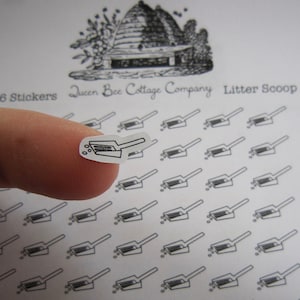 Litter Scoop Stickers - Pet Care/Pet Sitter Stickers -  Bullet Journal/Planner/Calendar/Icon Stickers - Chore Chart Stickers - Made in USA!