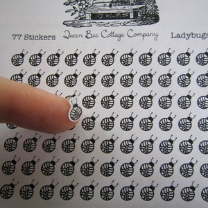 Lady Bug Stickers - Ladybug Stickers - Bug Stickers - Ombre Stickers - Bullet Journal/Planner/Calendar/Icon Stickers - 100% Made in USA!