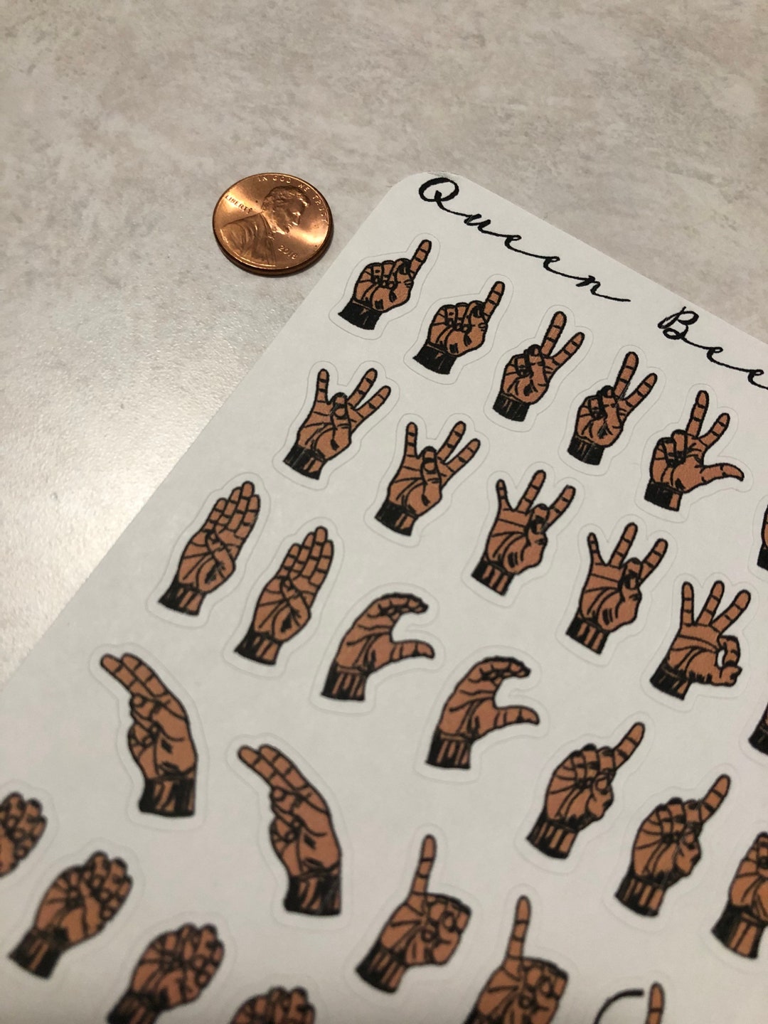 QB 9107 101 Large Medium Complexion ASL American Sign Etsy