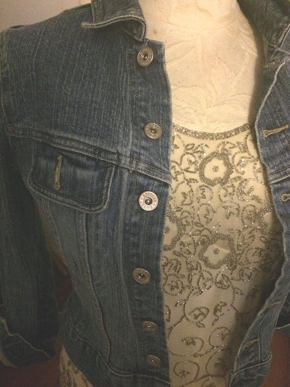 Denim Jacket - Women's Jr Size Small EXPRESS Deni… - image 4