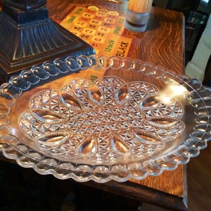 Vintage Crystal Serving Dish