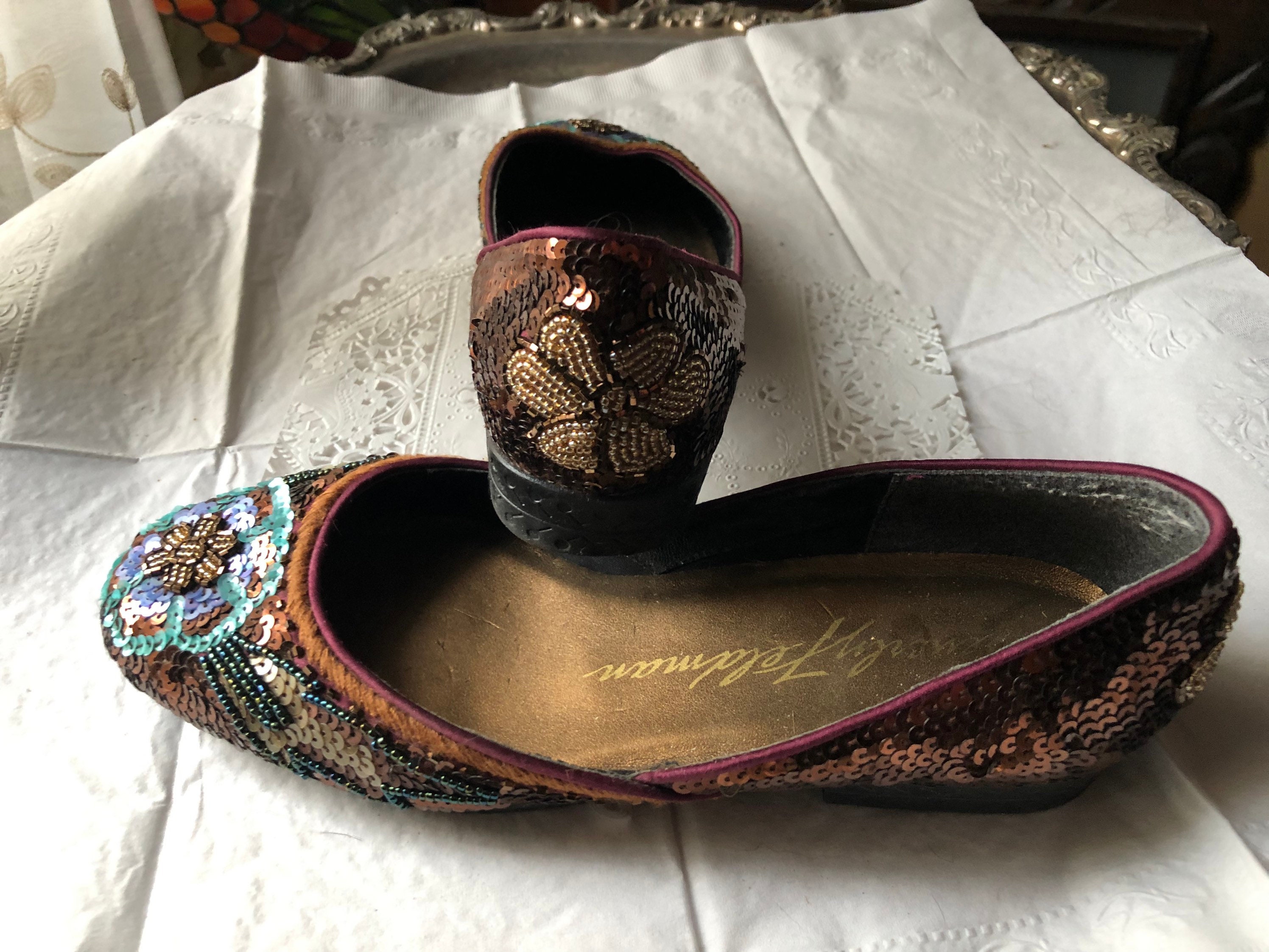 Beverly Feldman Frankie Beaded Shoes New Old Stock Size 5 1 2 Etsy Canada