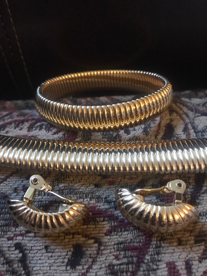 Vintage Monet Necklace Earrings and Bracelet Set