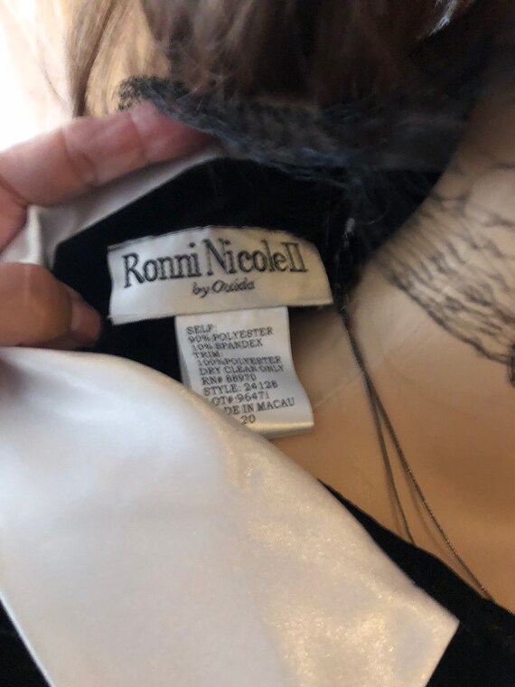 Vintage Ronni Nicole Black Velvet Maxi 