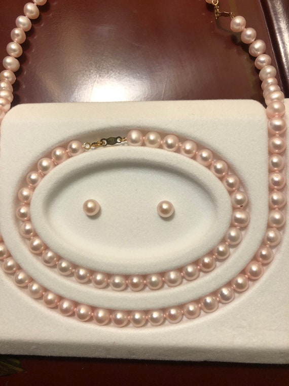 Freshwater Cultured Pearl Necklace - Bracelet and… - image 3