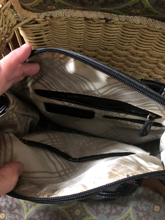 London Fog Brown and Black Handbag 