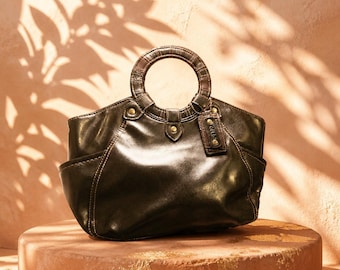Vintage Purse - Classic Black Relic Handbag