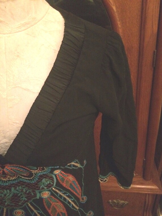 Size Small Seventies Style Embroidered Mini Dress… - image 6