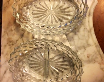 Fostoria - Two Vintage American Fostoria Serving Pieces Dishes