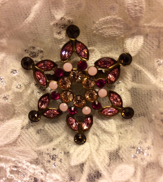 Vintage Sorrelli Brooch - Hollywood Glam Style Vin