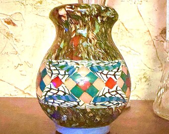 Ceramic Vase - Jean Gerbino for Vallauris - Tiger Mosaic - RARE - Etsy