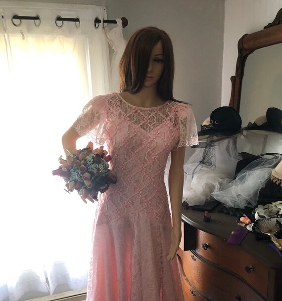 Vintage blush pink dress cheap