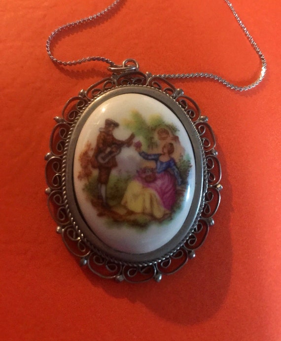 Antique Victorian Transfer Necklace - Including S… - image 2