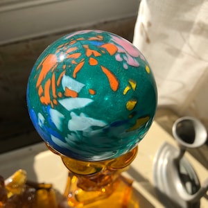 Vintage Maltese Signed Handmade Paperweight- Art Glass Paperweight
