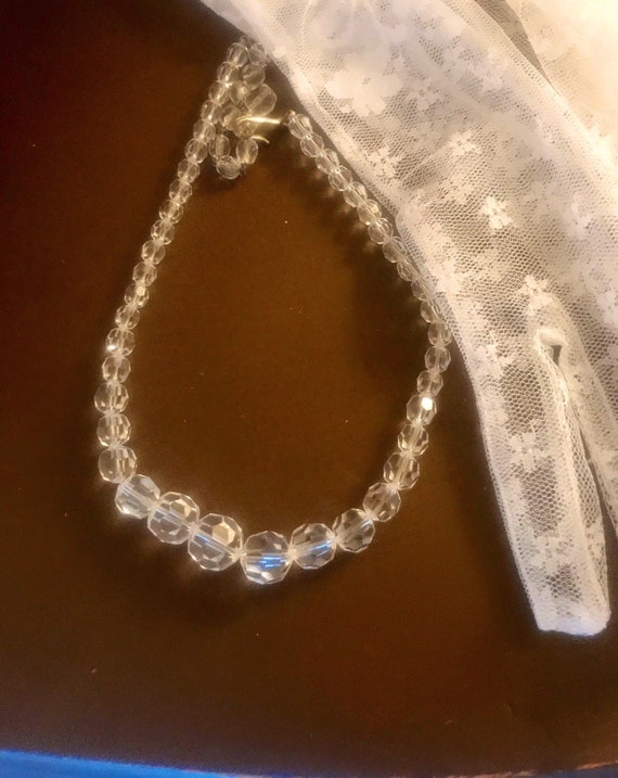 Beautiful VIntage Crystal Choker Necklace - Hollyw