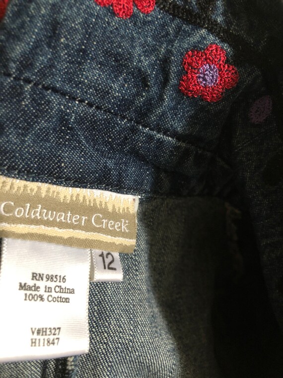 Coldwater Creek Long Denim Jacket Size 