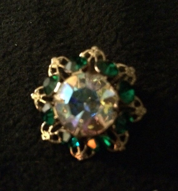 Vintage Rhinestone Earrings Unmarked Weiss - Hollywood Glam  display picture 2