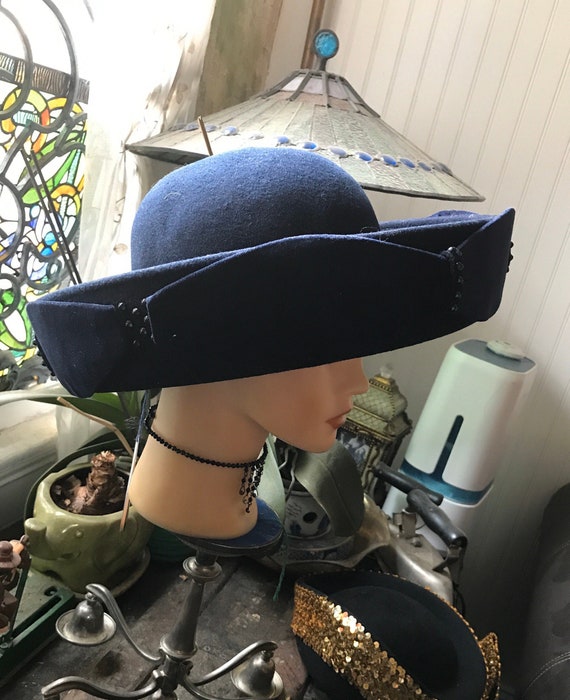 Mr John Classic Hat - Mr John Blue 70s Designer Ha