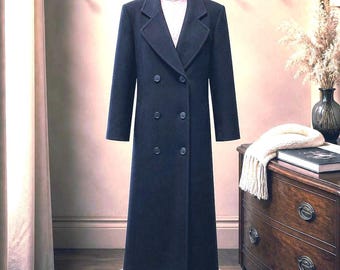 Vintage Stephanie Andrews Wool Peacoat - Navy Blue Double Breasted