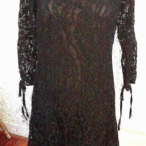 Vintage Lace Dress - Boho Style Solitare Lace Sheath Dress Evening Dress Size Small