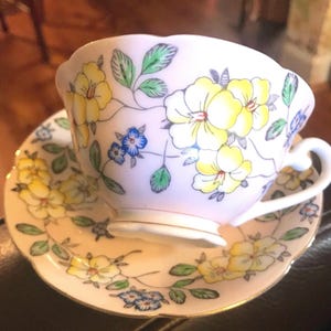 Vintage Cup and Saucer -  Diamond Made in Occupied Japan Tea Cup and Saucer