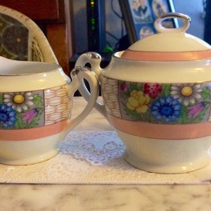 Vintage Noritake Cream And Sugar Set