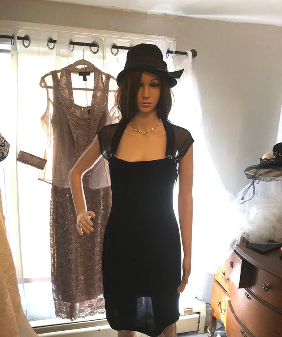 Connected Apparel Black Velvet Dress - Size 6 - Etsy