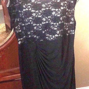 Beautiful Fancy Black Dress - Size 22