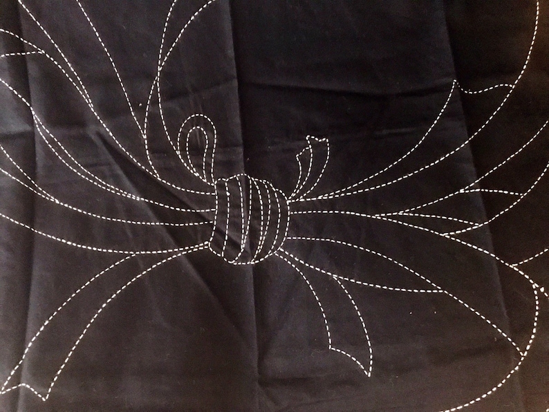 Vintage Handmade Embroidered Cotton Card Tablecloth