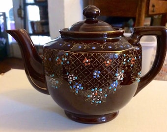 Vintage Teapot -,Redware Japanese 4 Cup Teapot - Teapot