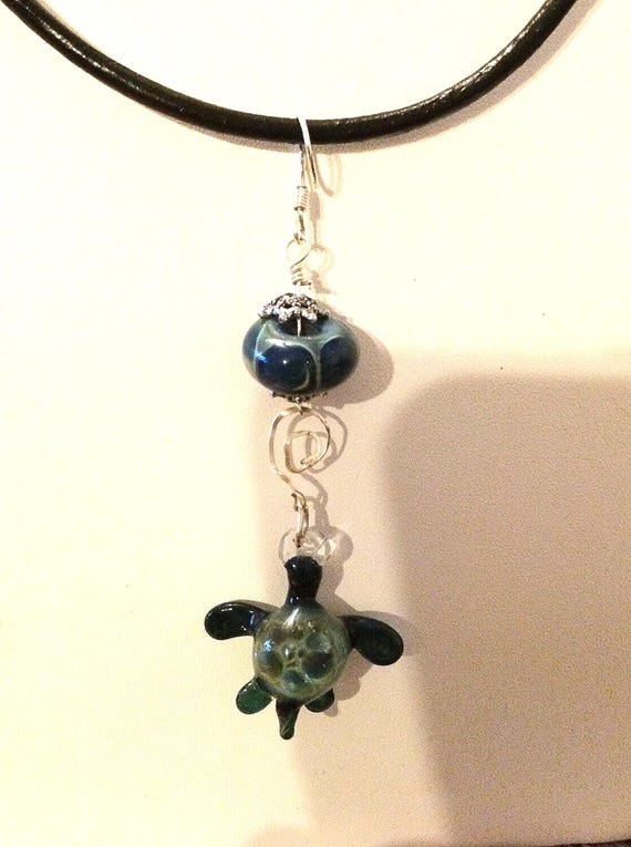 Turtle Necklace - Handmade And Hand Fired Turtle … - image 5
