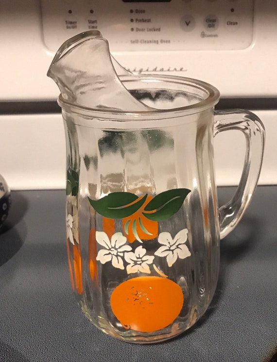 Vintage Orange Juice Pitcher Bartlett Collins Mid Century Orange Juice  Pitcher 