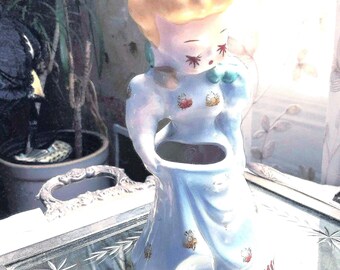 Vintage Lady Planter Vase - Japan