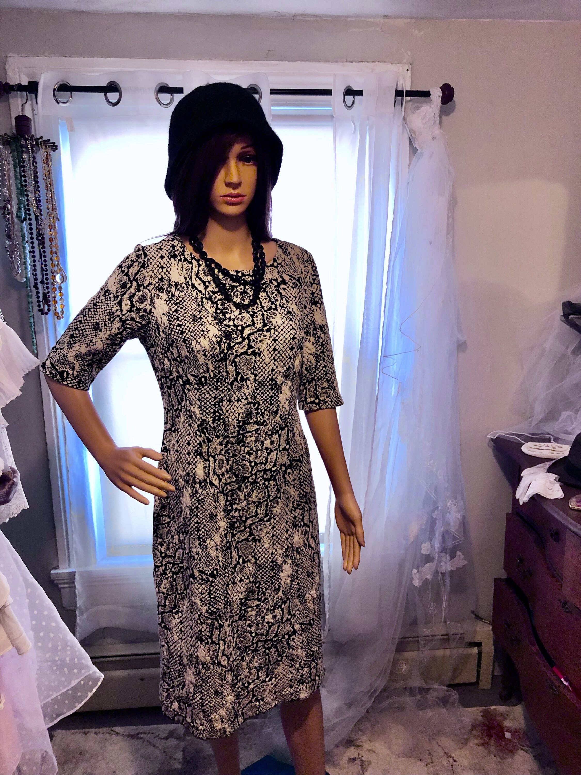 Betsey Johnson Snake Print Knit Dress 