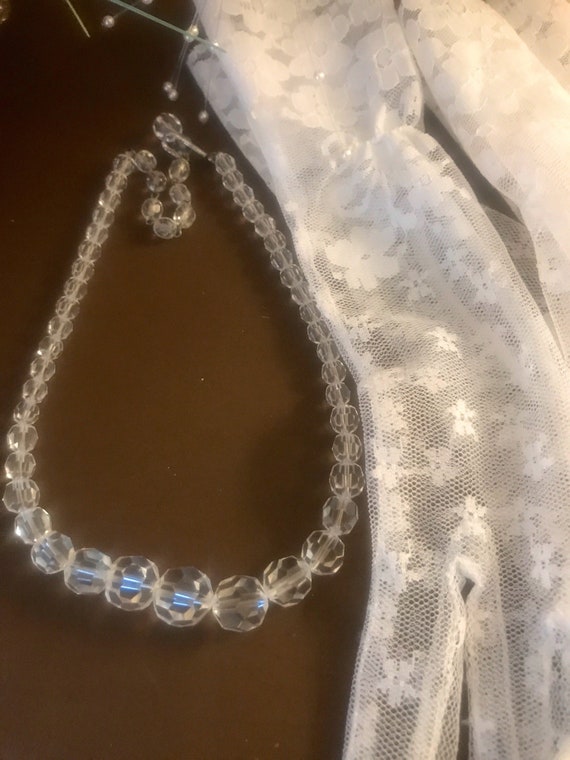 Beautiful VIntage Crystal Choker Necklace - Holly… - image 6