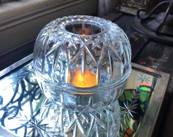 Vintage HOMCO Fairy Light - Diamond Tea Light