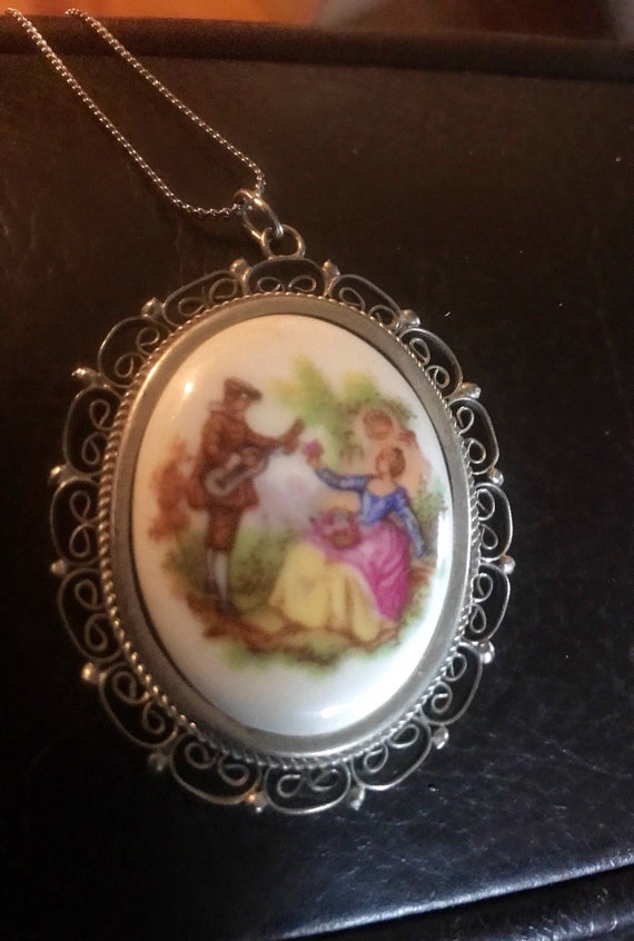 Antique Victorian Transfer Necklace - Including S… - image 3