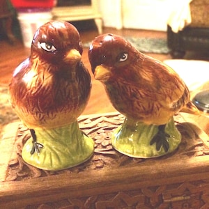 Vintage Ceramic Bird Salt and Pepper Shakers