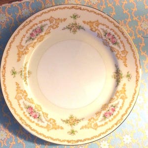 Two Vintage Luncheon or Dessert Plates in Holly Narumi Occupied Japan Melody Pattern