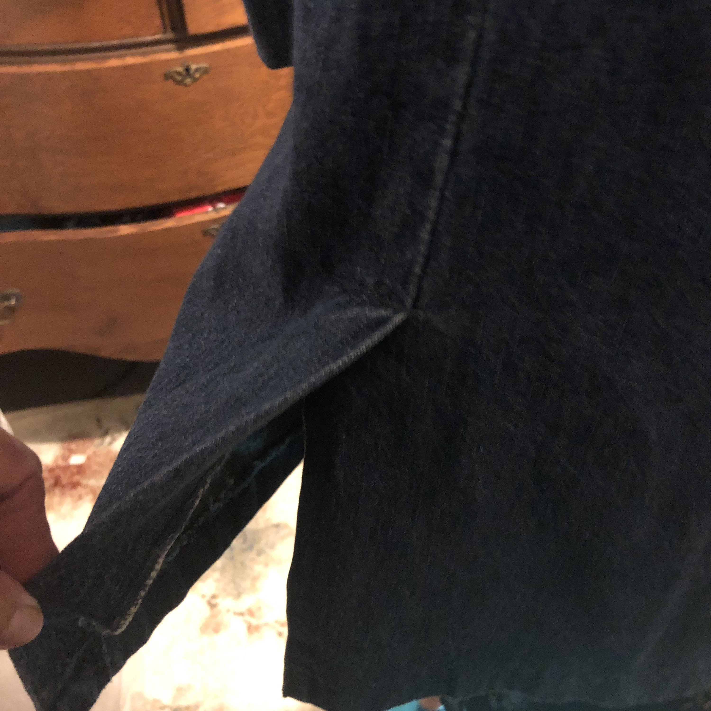 Coldwater Creek Long Denim Jacket Size 