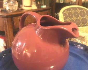 Rare Gala Shenango Maroon Art Deco Pottery Pitcher