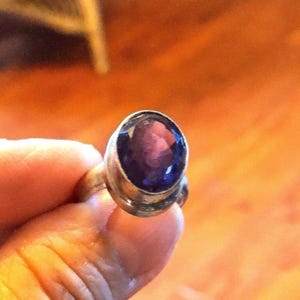 Beautiful Vintage Amethyst and Sterling Ring in size 6 1/4
