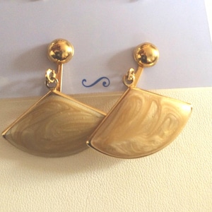 Clip On Earrings - Vintage Gold and Blush Clip On Earrings