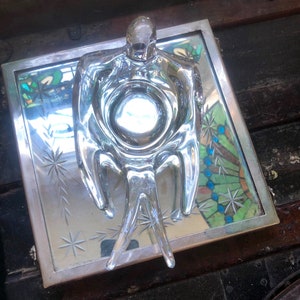 Vintage Bayel Crystal signed Bayel Crystal Bird Ashtray