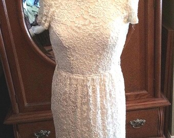 Vintage Dress - American Rag Size Small Lace Dress - Etsy Vintage Dress - American Rag Size Small Lace Dress - Etsy